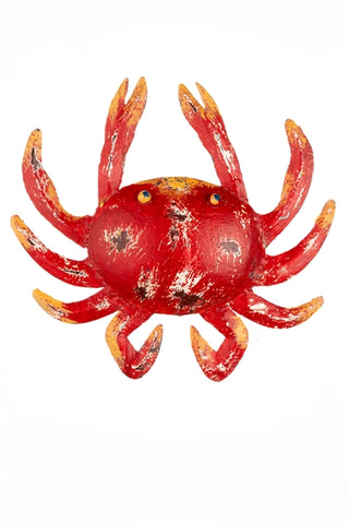 Artistic Red Crab - Metal Wall Art