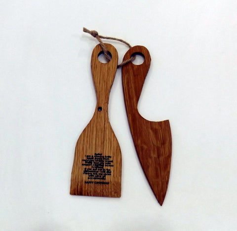 Cheese Knives - Whisky Wood