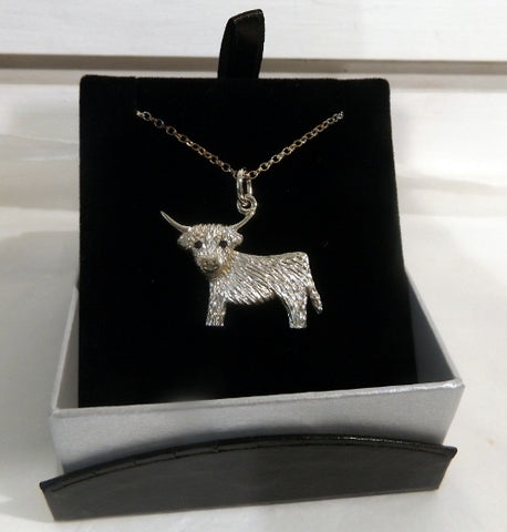 Silver pendant - Highland Cow