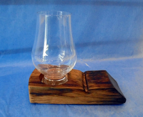 Whisky barrel stave - 1 glass holder