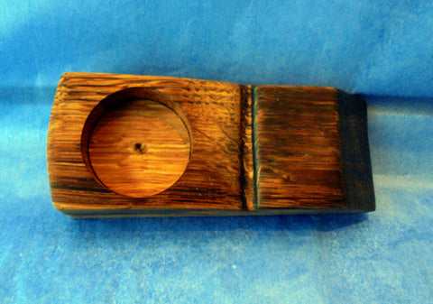Whisky barrel stave - 1 glass holder