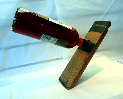 Bottle balancer - Whisky barrel stave