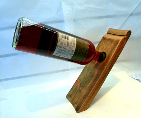 Bottle balancer - Whisky barrel stave