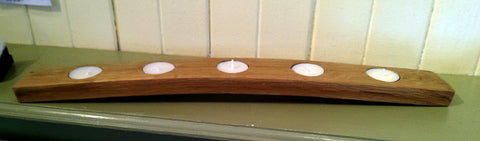 Tea Light Holder - Arch - Whisky Barrel Stave