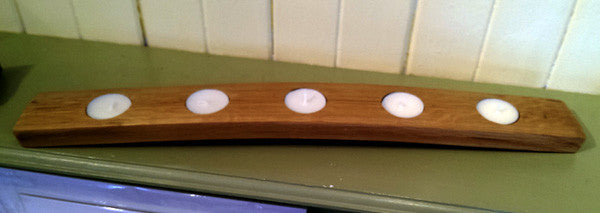 Tea Light Holder - Arch - Whisky Barrel Stave