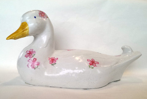 Handpainted ceramic duck