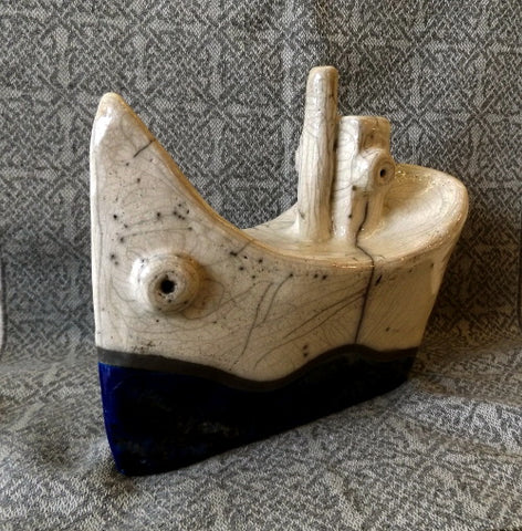 Clyde Puffer (large) - Raku pottery