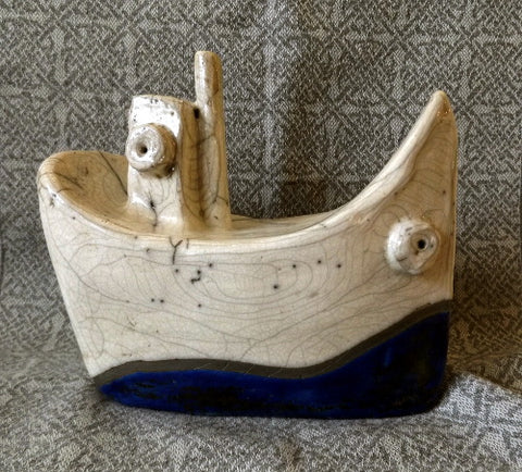 Clyde Puffer (large) - Raku pottery