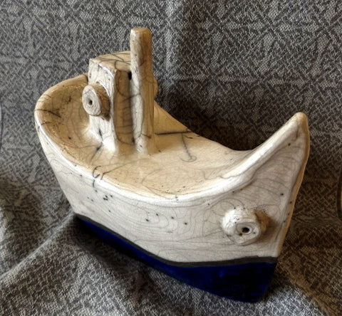 Clyde Puffer (large) - Raku pottery