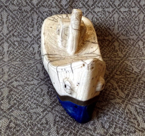 Clyde Puffer (medium) - Raku pottery