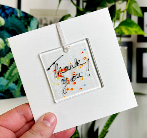 Glass Hanger / Card - Thank You