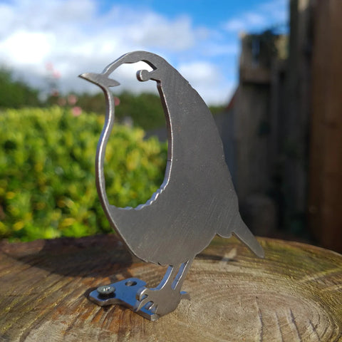 Metal Decoration - Robin Roused Fence Topper