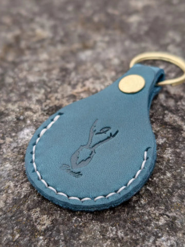 Leather key ring holder for Apple Airtag