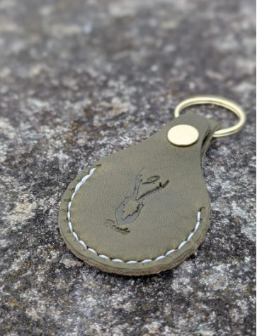 Leather key ring holder for Apple Airtag
