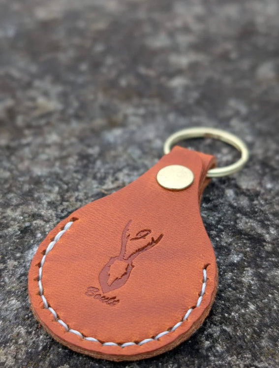 Leather key ring holder for Apple Airtag