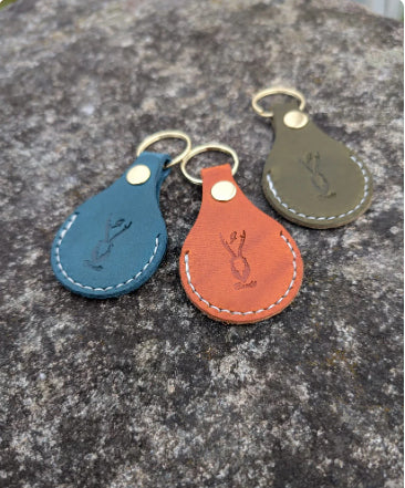 Leather key ring holder for Apple Airtag
