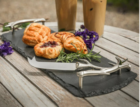 Antler Handle Slate Cheese Board
