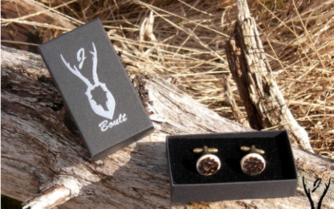Deer Antler Kilt Accessory Set - kilt pin, key ring and cufflinks