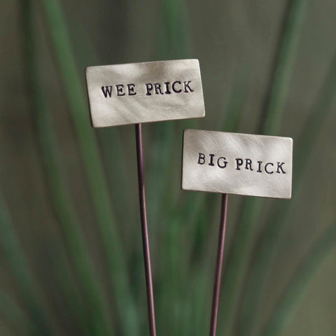 Brass Plant Markers - Funny Ones