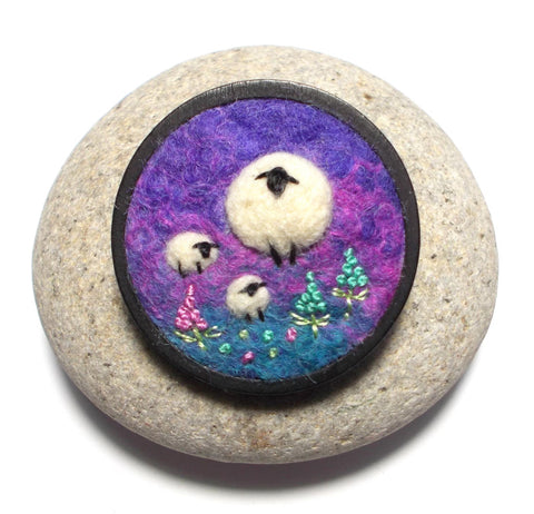 Needle Felted Brooches