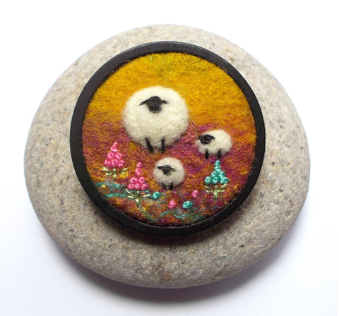 Needle Felted Brooches