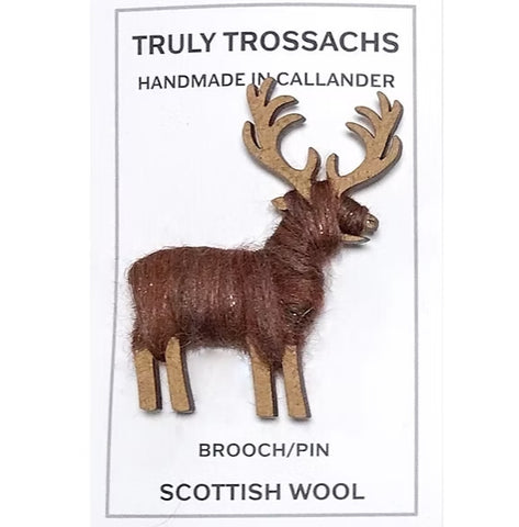 Wool Wrapped Brooches - Stag