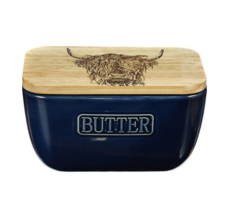 Butter Dish - Highland Cow