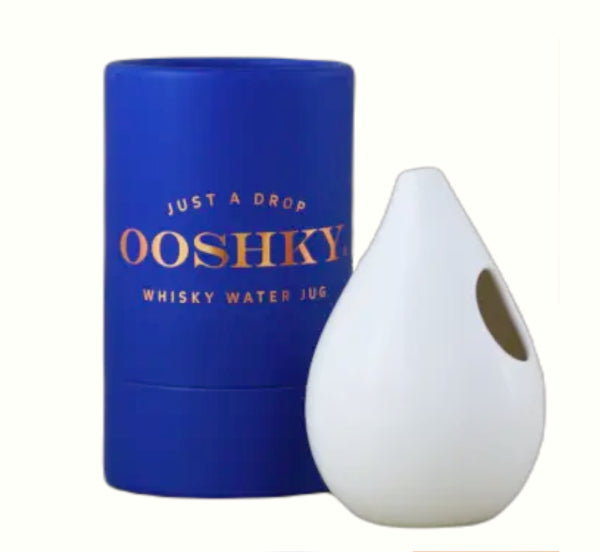 Ooshky Whisky Water Jug – White Ceramic or Clear Glass