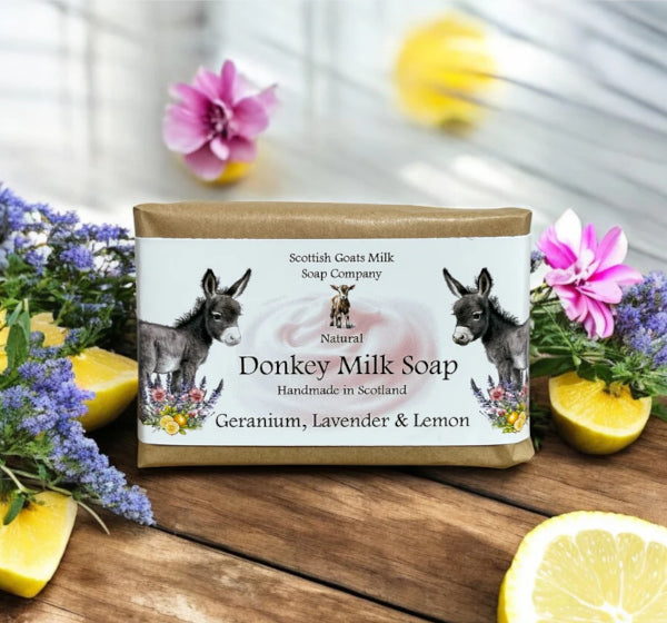 Donkey Milk Soap - Geranium, Lavender & Lemon
