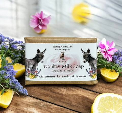 Donkey Milk Soap - Geranium, Lavender & Lemon