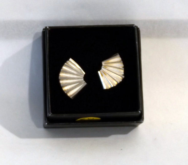 Stud Earrings - Fan Shaped