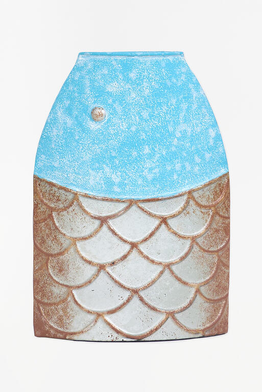 Tin Fish Vase - Large