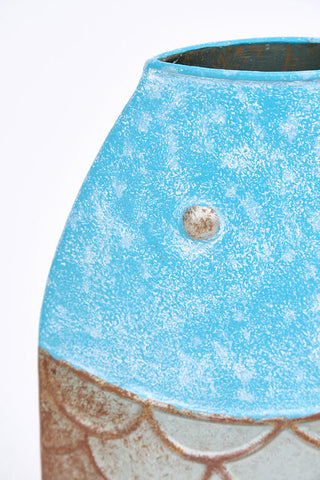 Tin Fish Vase - Large