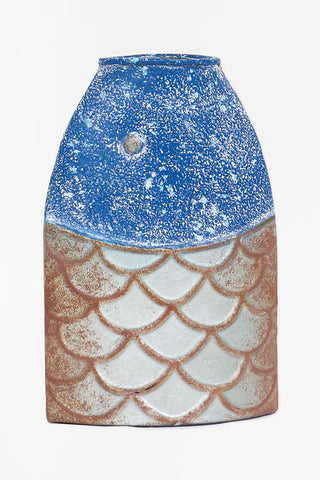 Tin Fish Vase - small