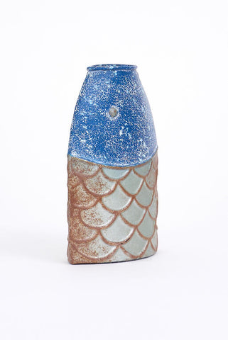 Tin Fish Vase - small