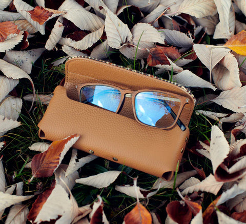 Leather Glasses Case - many colours