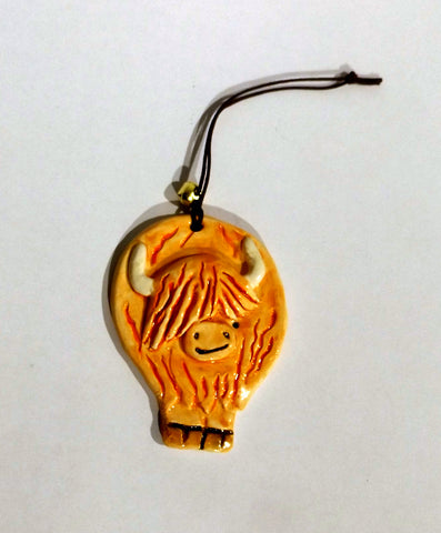 Ceramic Hanger - Highland Cow