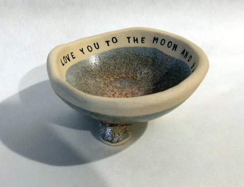 Jewellery dish with words