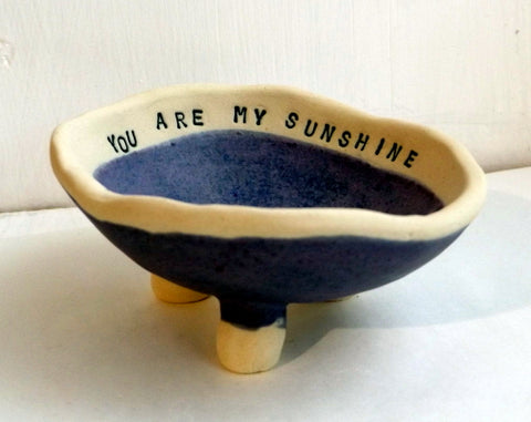 Jewellery dish with words