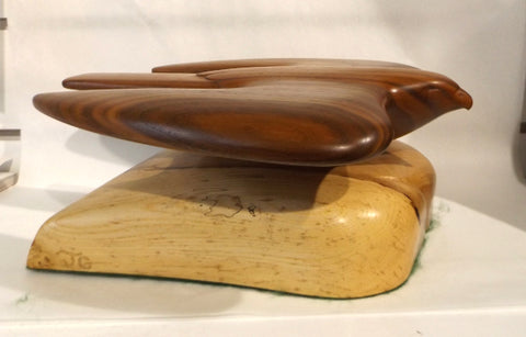 Hand-carved Kestrel in Flight