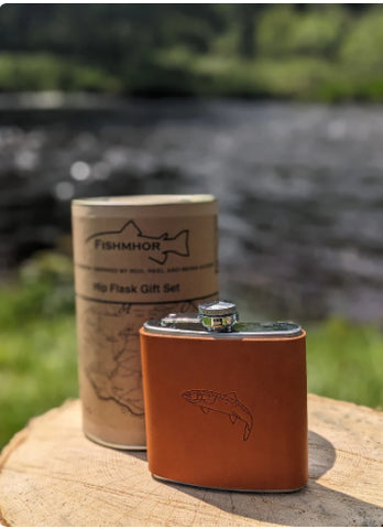 Salmon design hip flask