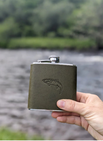 Salmon design hip flask