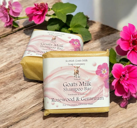 Goat's Milk Shampoo Bar - Rosewood & Geranium