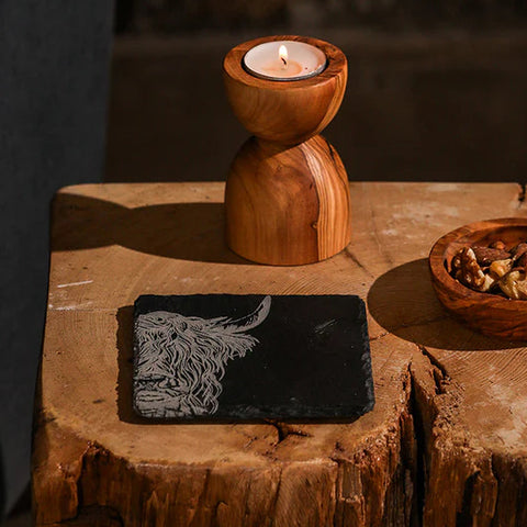 Slate Coaster - Highland Cow