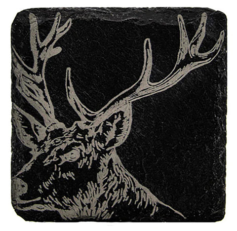 Slate Coaster - Stag