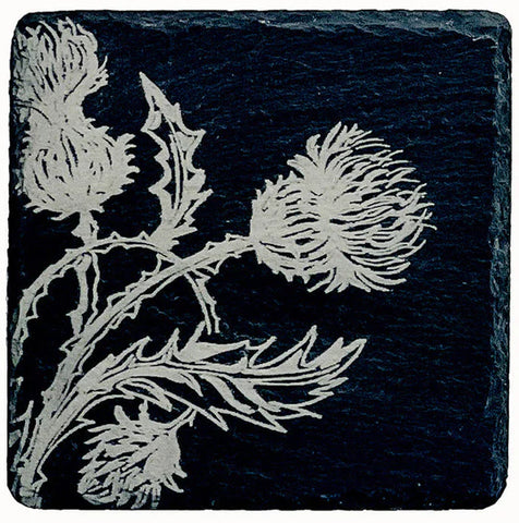 Slate Coaster - Thistle Trio