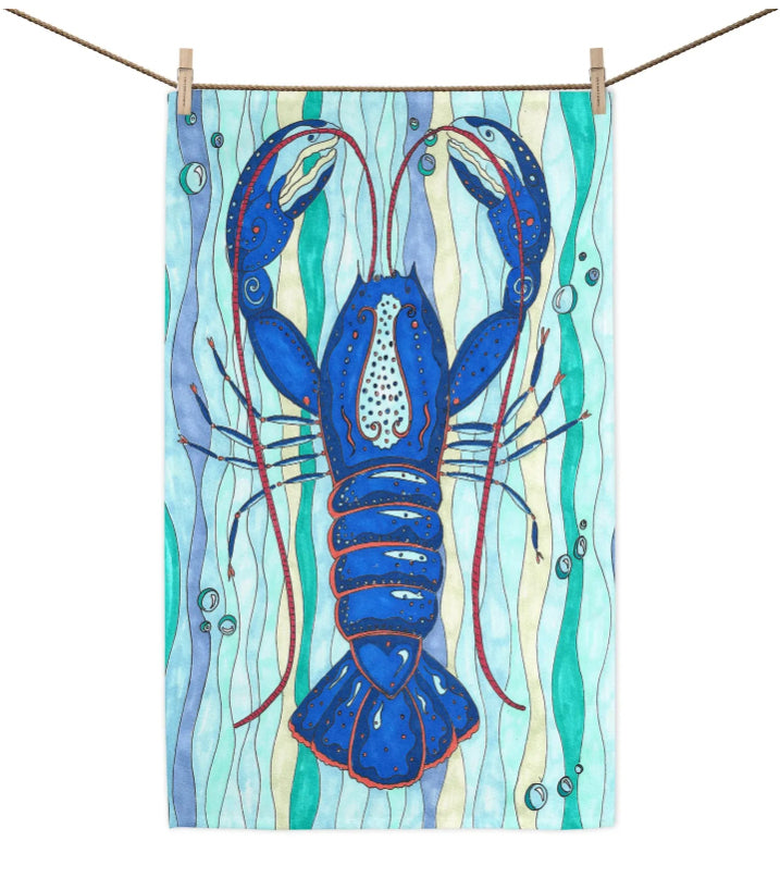 Tea Towel - Blue Lobster