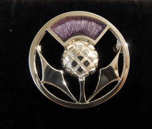 Silver brooch or pendant - Scottish Thistle