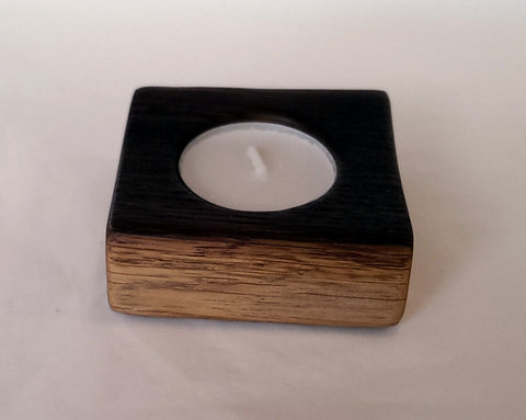 Whisky barrel stave - 1 tealight holder