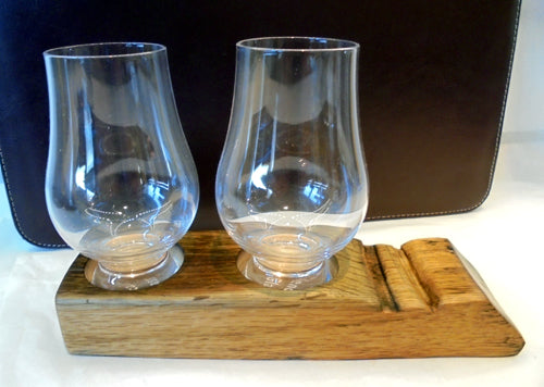 Whisky barel stave - 2 glass holder